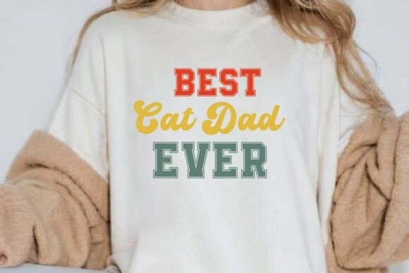 BEST CAT DAD EVER SVG PNG T-shirt Design