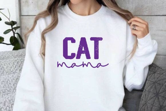 Cat Mama SVG PNG T-shirt Design Vector Review