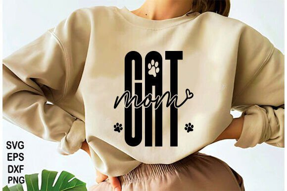 Cat Mom SVG PNG for Creative Embroidery Projects