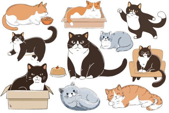 Cat Vector SVG Funny Doodle Scribbles Review