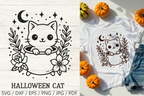 Cute Cat in Cauldron SVG Cut File Review