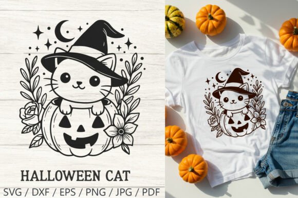 Cute Cat Pumpkin Halloween SVG Cut File Review