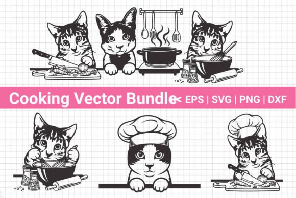 Cute Cooking Cat Chef Vector Svg Bundle Review