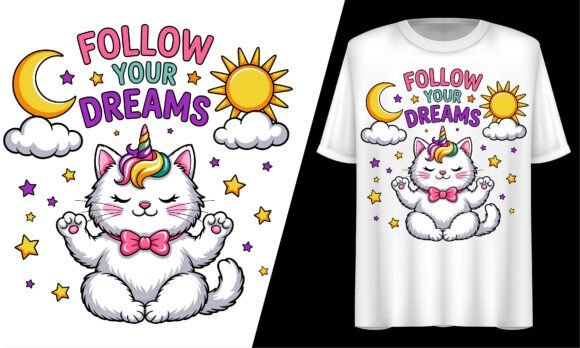 Follow Your Dreams Cat Unicorn Quote SVG Review