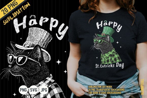 Happy St Catricks Day Cat St Patrick SVG Review