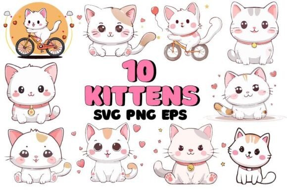 Review: 10 Cat Set Vector SVG KITTENS for Embroidery