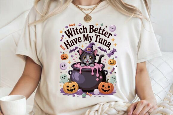 Witch Better Have My Tuna Cat Tee PNG Review