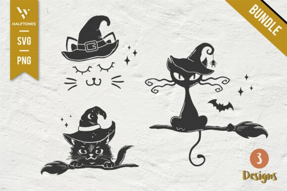 Witch Cat Cute Halloween SVG PNG Review